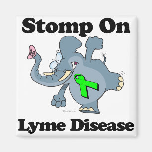 Elefant zertritt Lyme-Borreliose Magnet