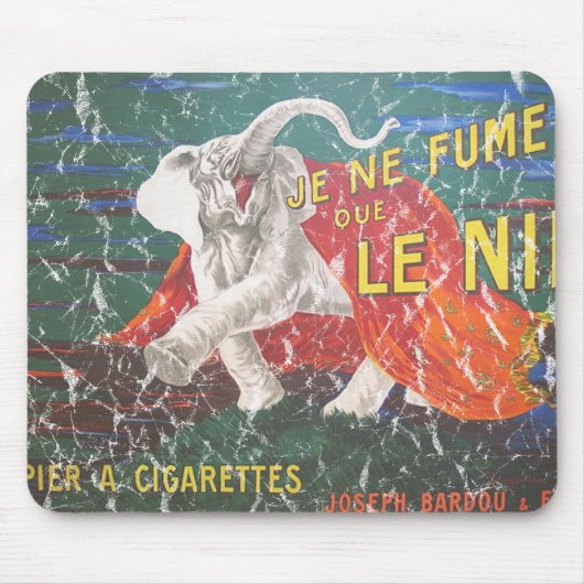 Elefant Zigaretten-1900 - abgenutzt Mousepad (Vorne)