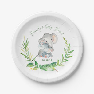 Elefant-Zoo-Dschungel-Tier-Babyparty Pappteller