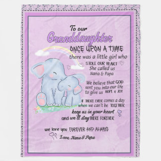 Elefant zu unserer Enkeltochter-Liebe, die du für Fleecedecke