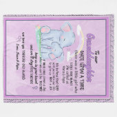 Elefant zu unserer Enkeltochter-Liebe, die du für  Fleecedecke (Vorderseite (Horizontal))