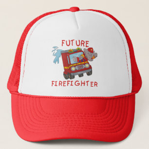 Elefant-zukünftige Feuerwehrmann-T - Shirts und Truckerkappe
