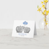 Elefant zum 14. Hochzeitstag Karte (Gelbe Blume)