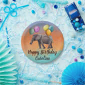 Elefant zum Geburtstag Pappteller (Party)