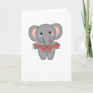 Elefant zum Valentinstag Süße Tiere Mit Karte