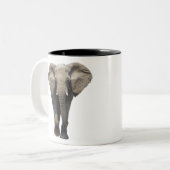 Elefant Zweifarbige Tasse (Vorderseite Links)