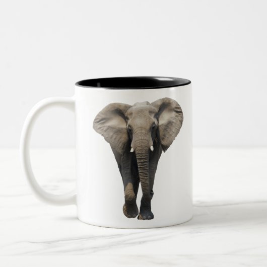 Elefant Zweifarbige Tasse (Links)