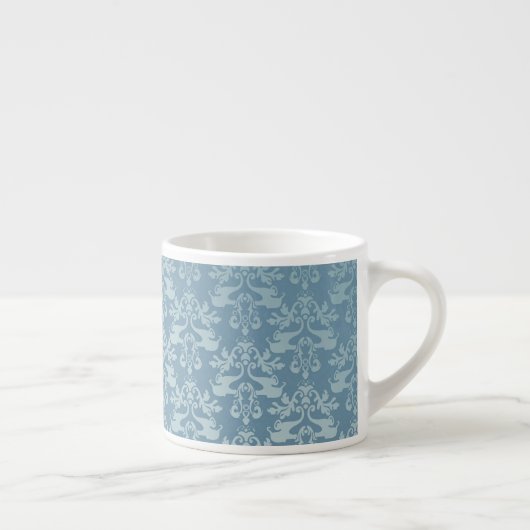 Elefantdamast blaue expresso Tasse (Rechts)