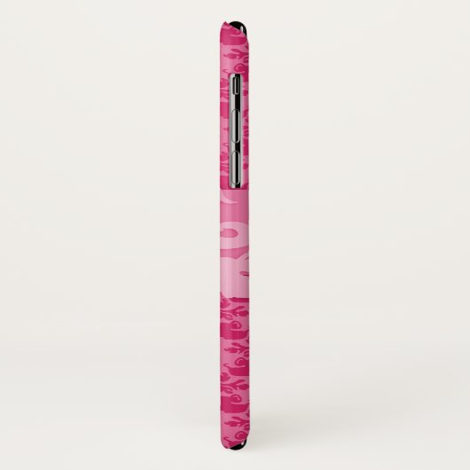 Elefantdamastrosa kurzer Namensiphone Fall Case-Mate iPhone Hülle (Hinten/Links)