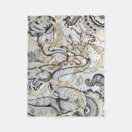 Elefantdecke Fleecedecke