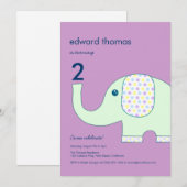 Elefante 12x18 Birthday Einladungen (Vorne/Hinten)