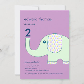 Elefante 12x18 Birthday Einladungen