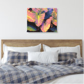 Elefante Blätter in tropischen Teichen Leinwanddruck (Insitu (Schlafzimmer))