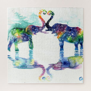 Elefante Liebe Puzzle