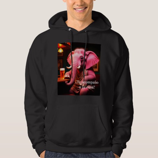 elefante rosa acompañante hoodie (Vorderseite)