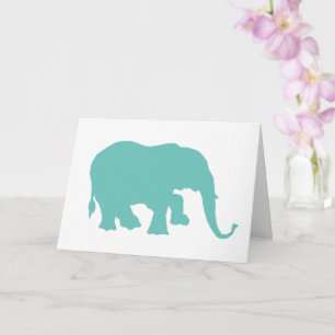 Elefante Silhouette - beliebige Farbe - Karte