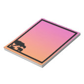 Elefante Silhouetten bei Sonnenuntergang Notizblock (Rotiert)