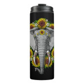 Elefante Sonnenblumen Thermosbecher (Vorderseite)