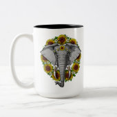 Elefante Sonnenblumen Zweifarbige Tasse (Links)