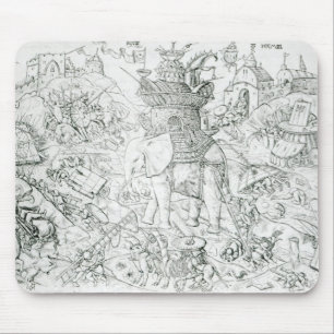 Elefanten am Krieg Mousepad