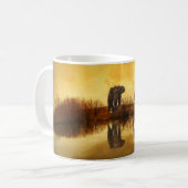 Elefanten an der Sunset Kaffeetasse (Vorderseite Links)
