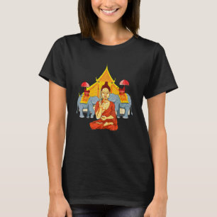 Elefanten Asiatische Kultur Yoga Meditation Zen Bu T-Shirt