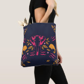 Elefanten auf Blau Tasche (Von Nahem)
