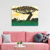 Elefanten auf den Flugzeug Afrikas Leinwanddruck (Insitu (Wohnzimmer))