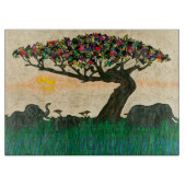 Elefanten auf den Flugzeug Afrikas Schneidebrett (Vorderseite)