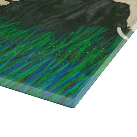 Elefanten auf den Flugzeug Afrikas Schneidebrett (Ecke)