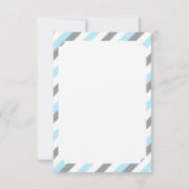 Elefanten aus Weiß, Blau und Grau - Vielen Dank Dankeskarte (Rückseite)