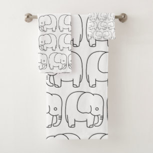 Elefanten Badhandtuch Set