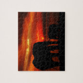 Elefanten bei Sunset Puzzle (Vertikal)