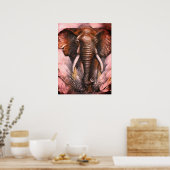 Elefanten belasten - Rot sehen Poster (Küche)