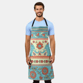 Elefanten, Blume, ethnisch gestreifte Muster Schürze (Getragen)