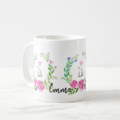 Elefanten Blumen-Tasse Kaffeetasse (Vorderseite Links)