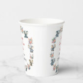 Elefanten & Boho Jungle Blume Geburtstag Pappbecher (Rechts)