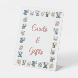 Elefanten & Boho Jungle Blume Geburtstag Sockelschild