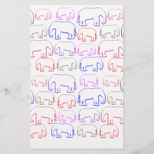Elefanten Briefpapier (Vorderseite)