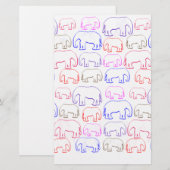 Elefanten Briefpapier (Vorne/Hinten)