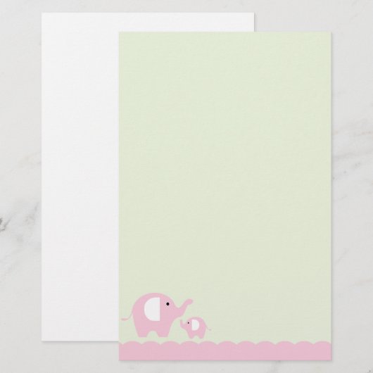 Elefanten Briefpapier (Vorne/Hinten)