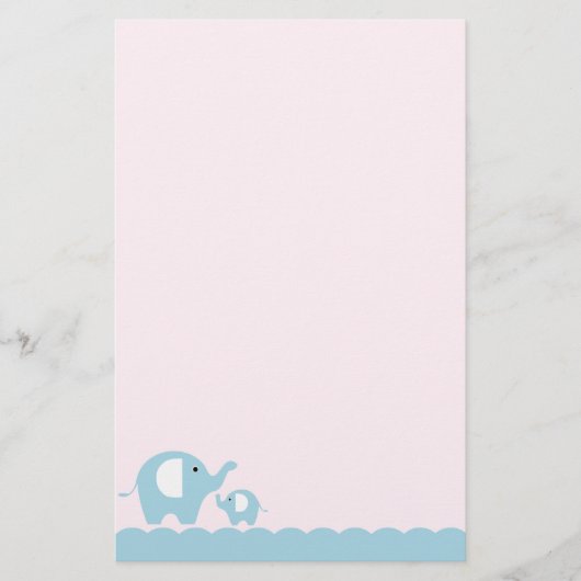Elefanten Briefpapier (Vorderseite)