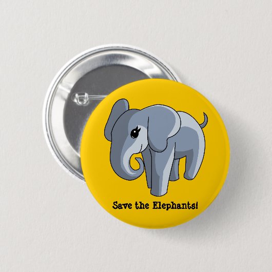 Elefanten Button (Vorne & Hinten)