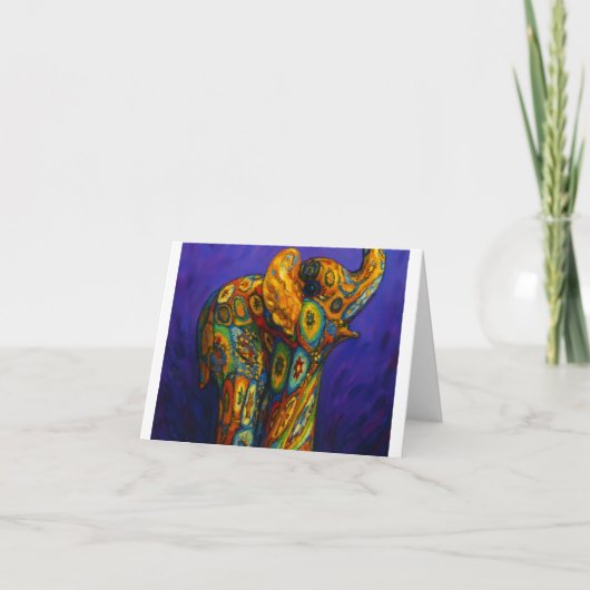 Elefanten Dankeskarte (Vorderseite)