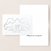 Elefanten der 25. oder eines Silberhochzeit-Jubilä Folienkarte (Anzeige)