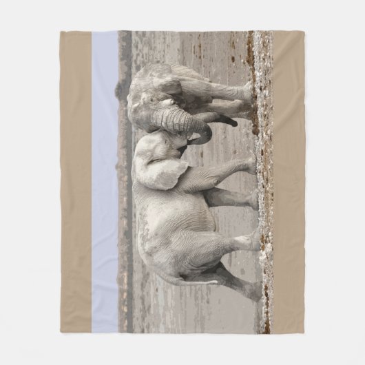 Elefanten der besten Freunde Fleecedecke (Vorderseite)