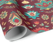 Elefanten der Feier - Diwali Reverie Geschenkpapier (Rolleneckpunkt)