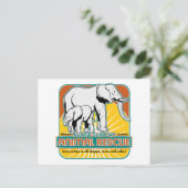 Elefanten der Tierrettung Postkarte (Stehend Vorderseite)