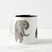 Elefanten der Wildlife Art Zweifarbige Tasse (Vorderseite Links)
