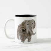 Elefanten der Wildlife Art Zweifarbige Tasse (Links)
